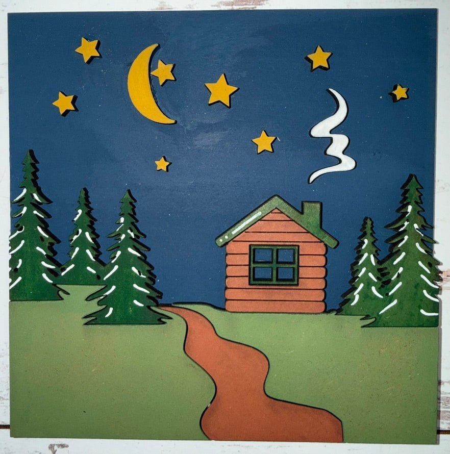 Camping Cabin S'Mores Interchangeable Tile Collection:  (Individual Tiles $10/each)