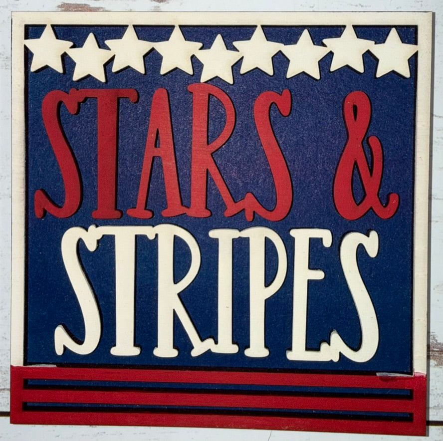 4th of July Gnome Interchangeable Tile Collection (Single Tiles $10/each)