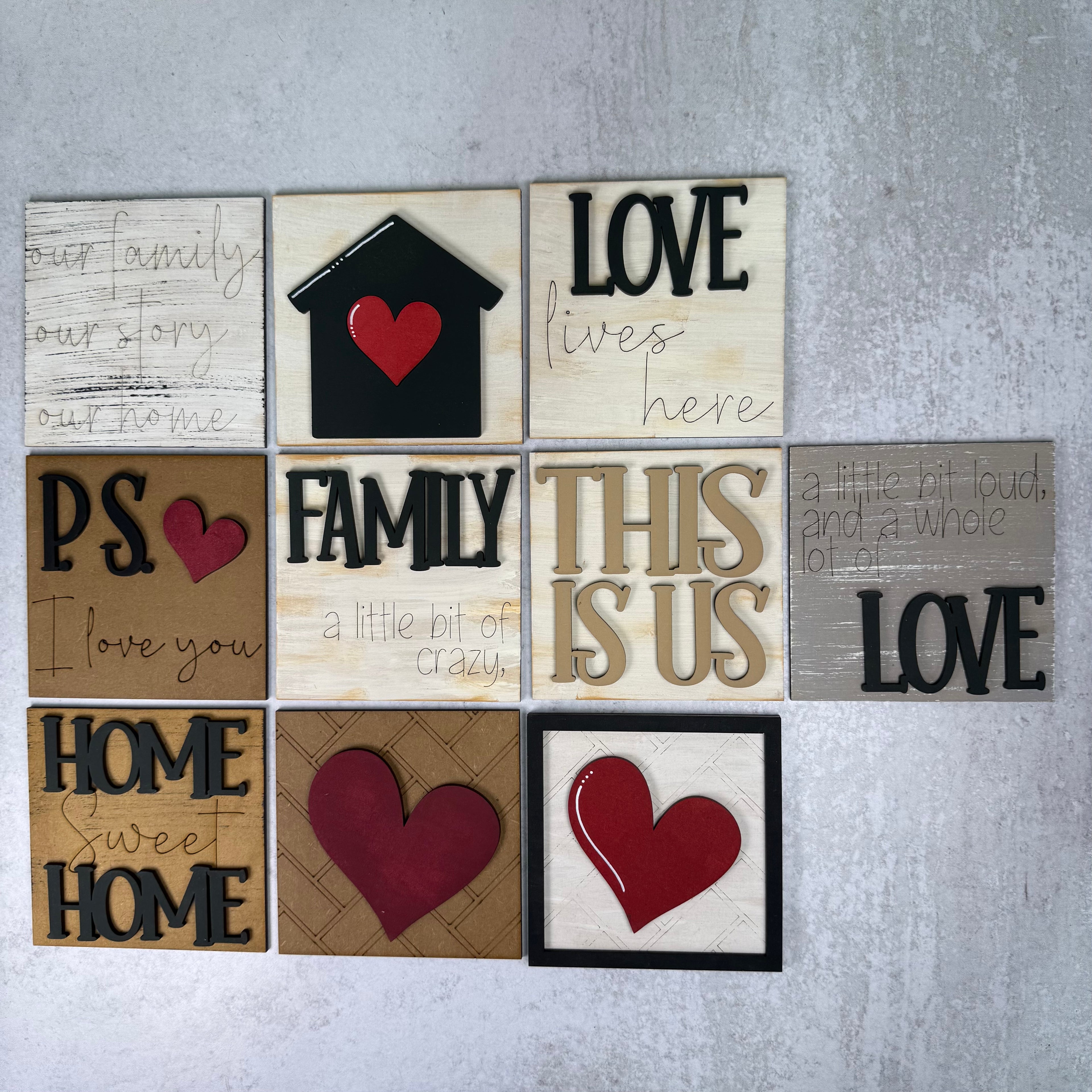 Our Family Story Interchangeable Tile Collection:  Individual Tiles $10/each