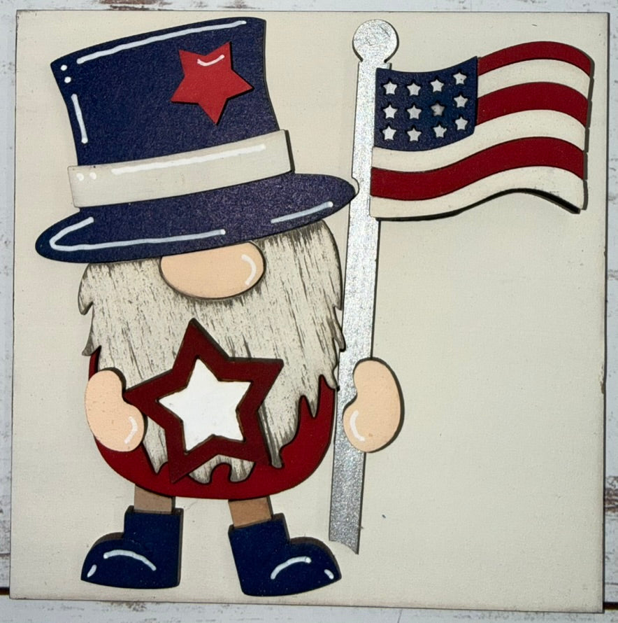 4th of July Gnome Interchangeable Tile Collection (Single Tiles $10/each)