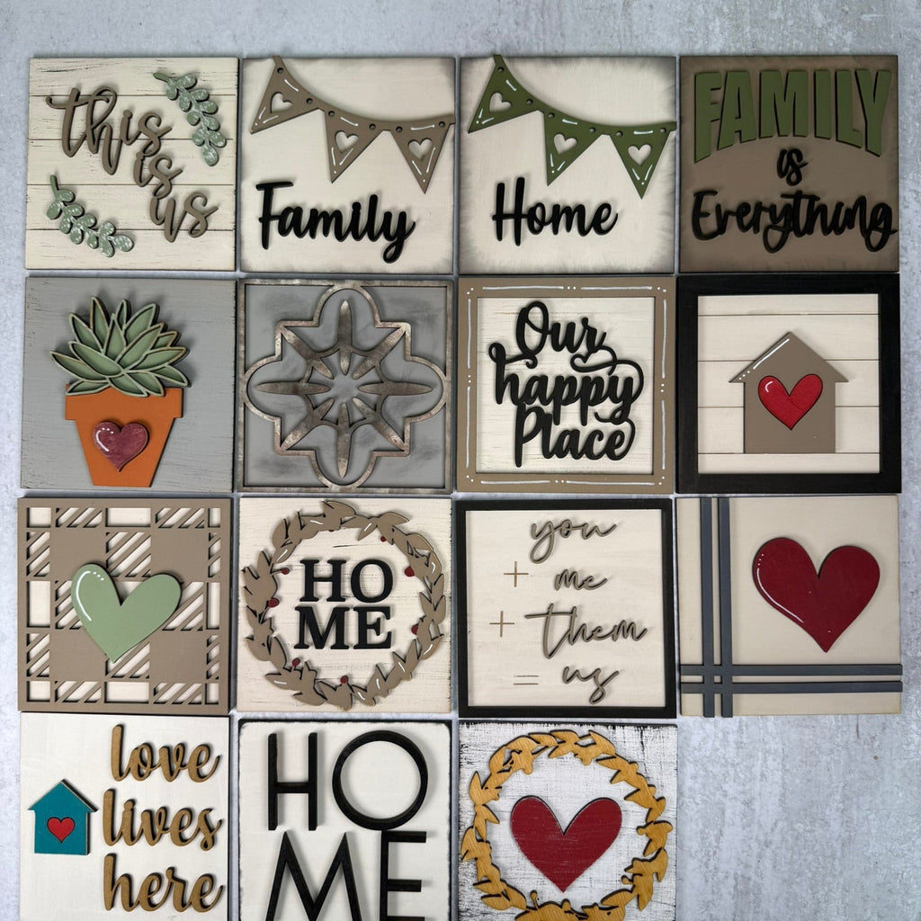 Family Home Interchangeable Tile Collection:  Individual Tiles $10/each