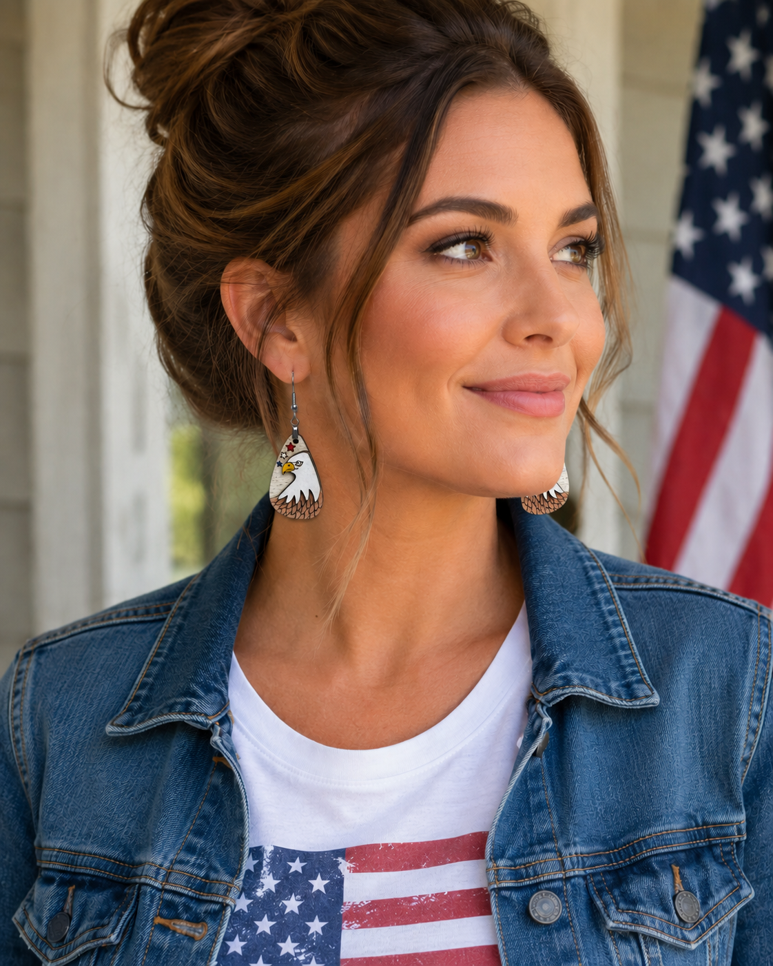 Patriotic Eagle earrings
