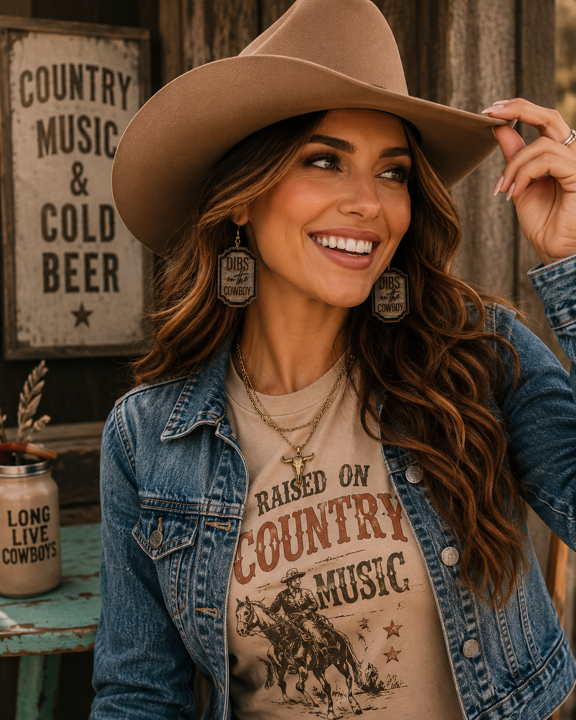 Dibs on the Cowboy earrings