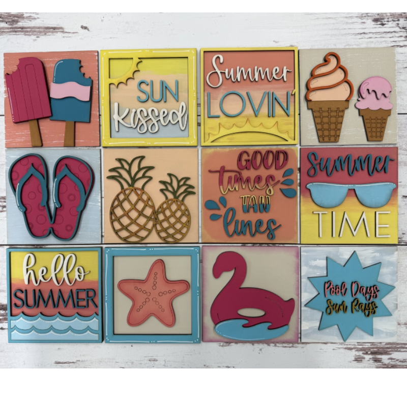 Summer Classic Interchangeable Tile Collection:  Single Tiles ($10/ea)