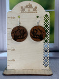 Elk Mountain Scene Round earrings