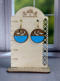 Handcrafted leaf cut out round earrings — Boondocks LLC western jewelry