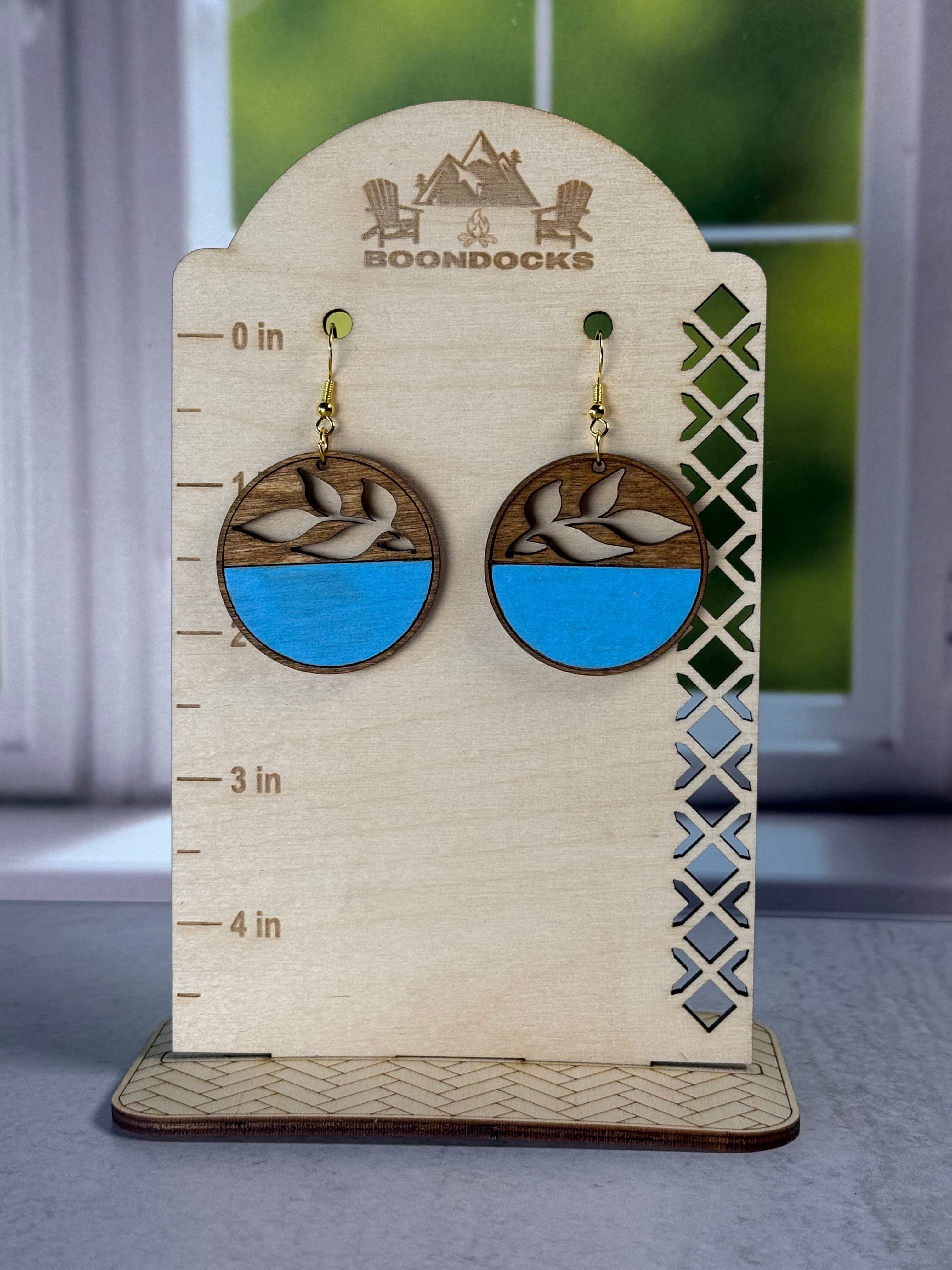 Handcrafted leaf cut out round earrings — Boondocks LLC western jewelry
