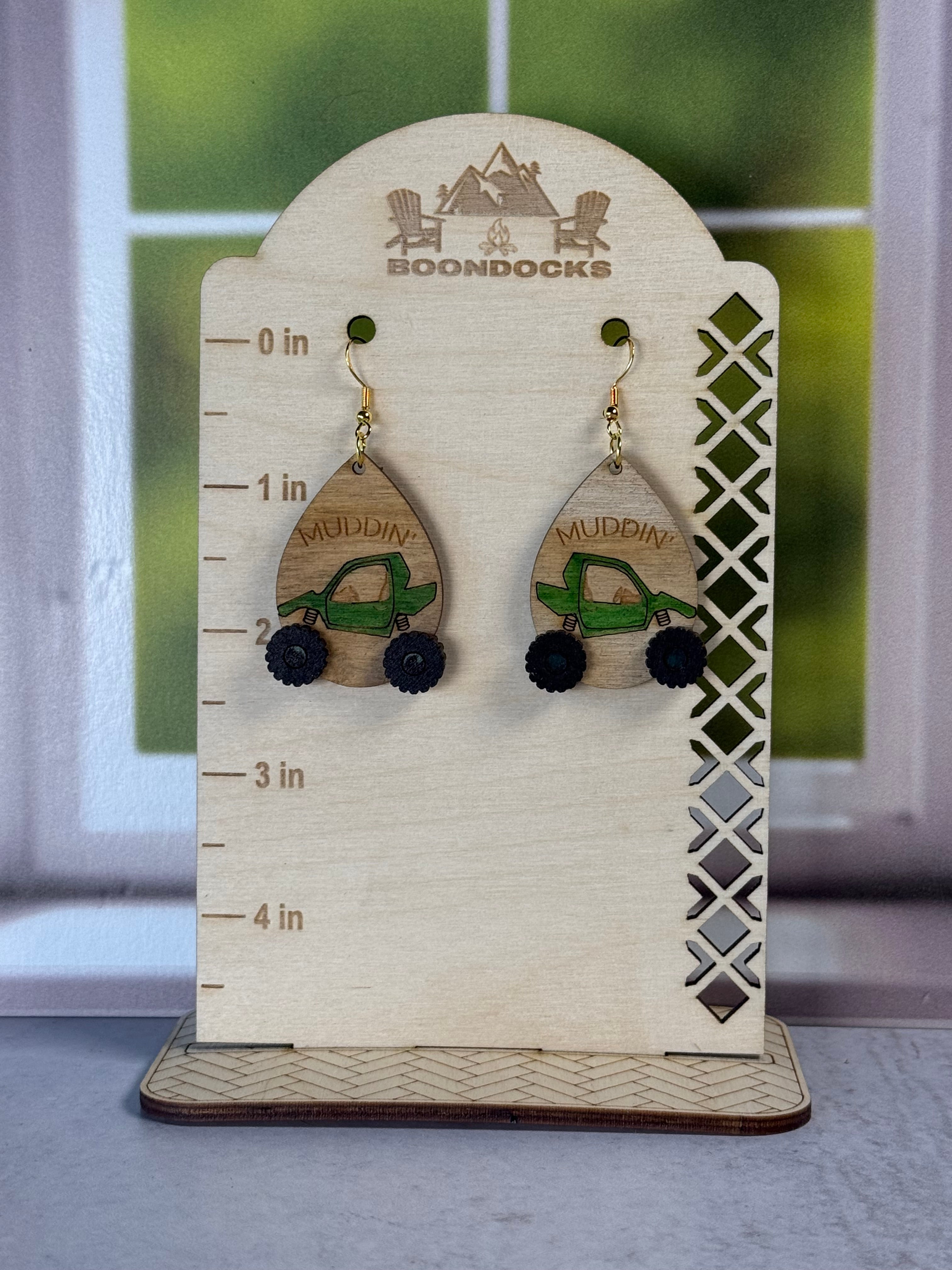 Muddin' Side x Side/UTV teardrop earrings