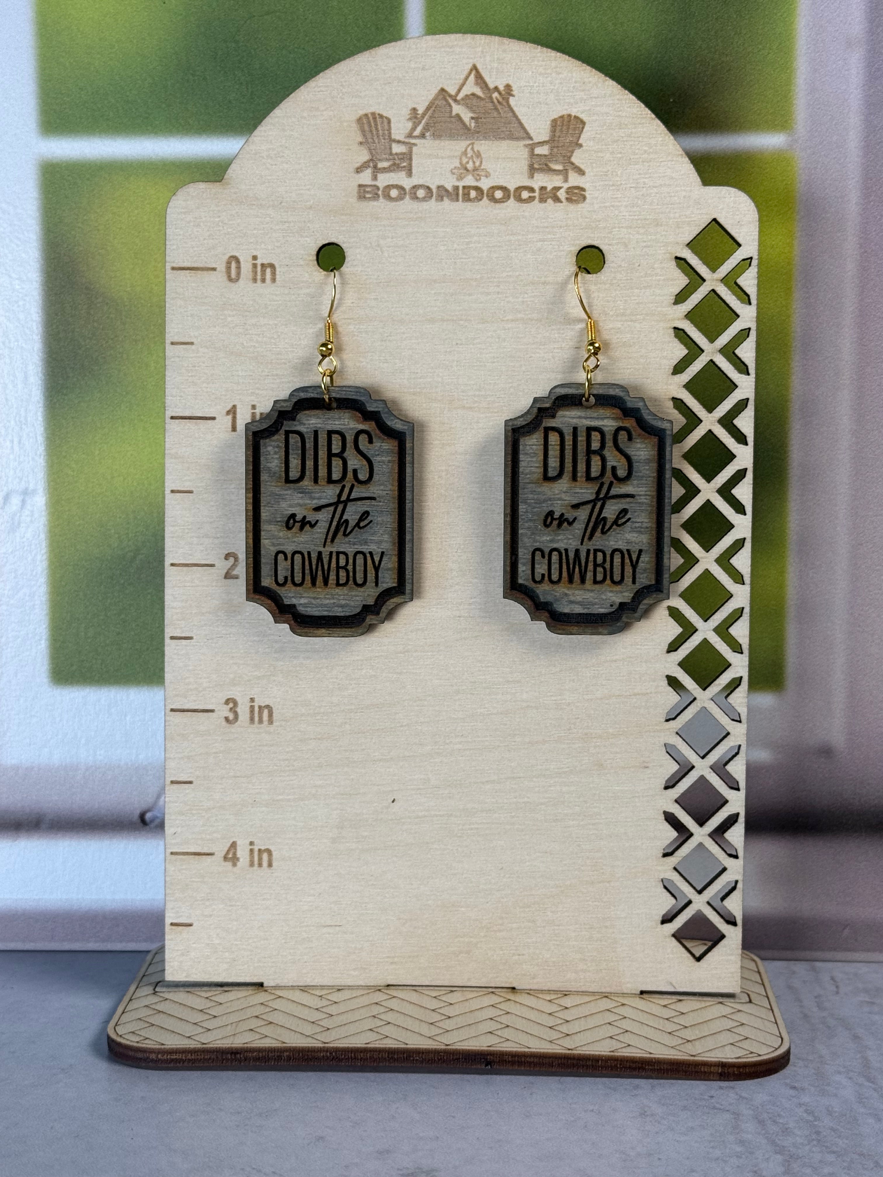 Dibs on the Cowboy earrings