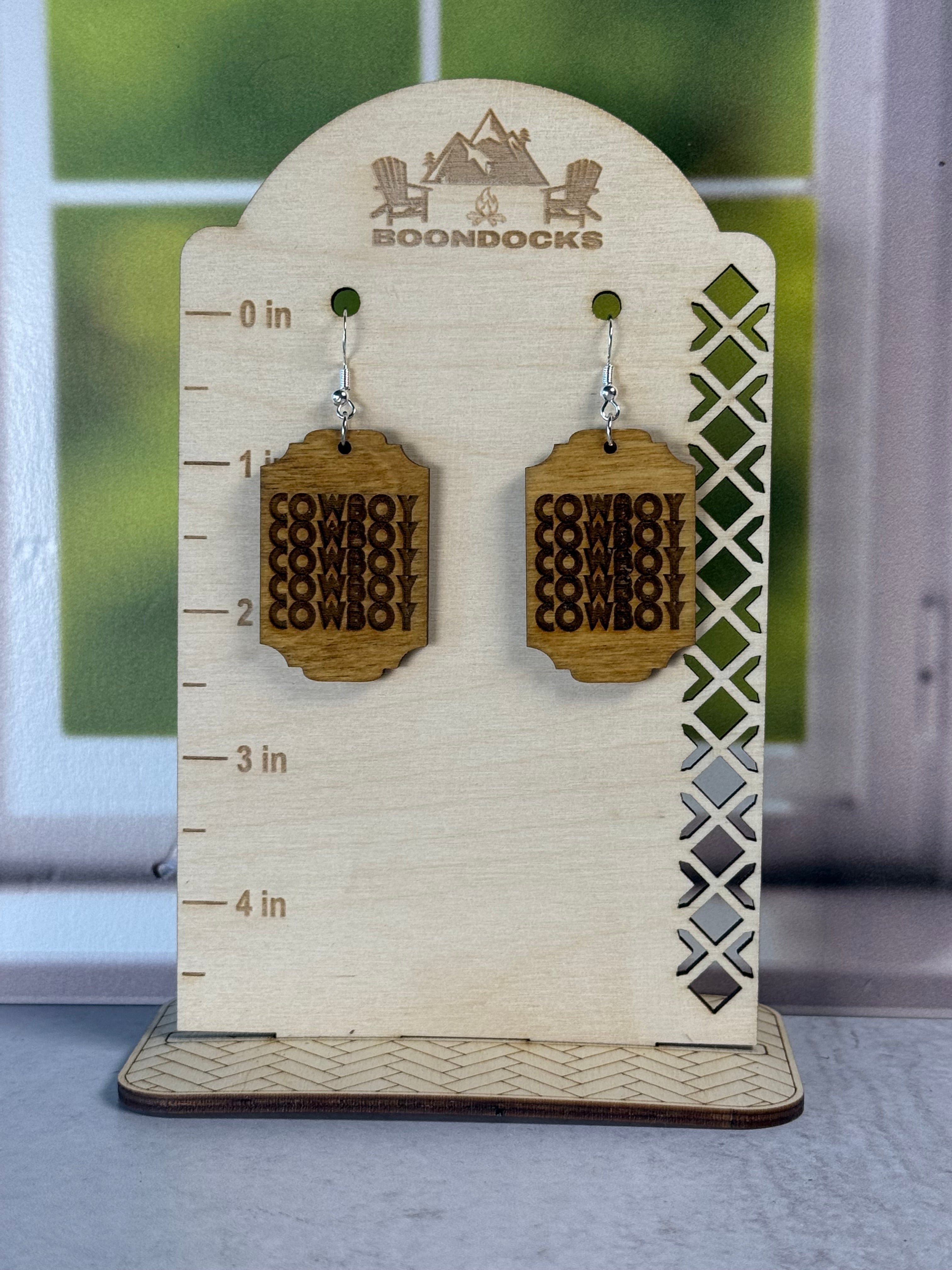 Cowboy Cowboy Cowboy dangle earrings