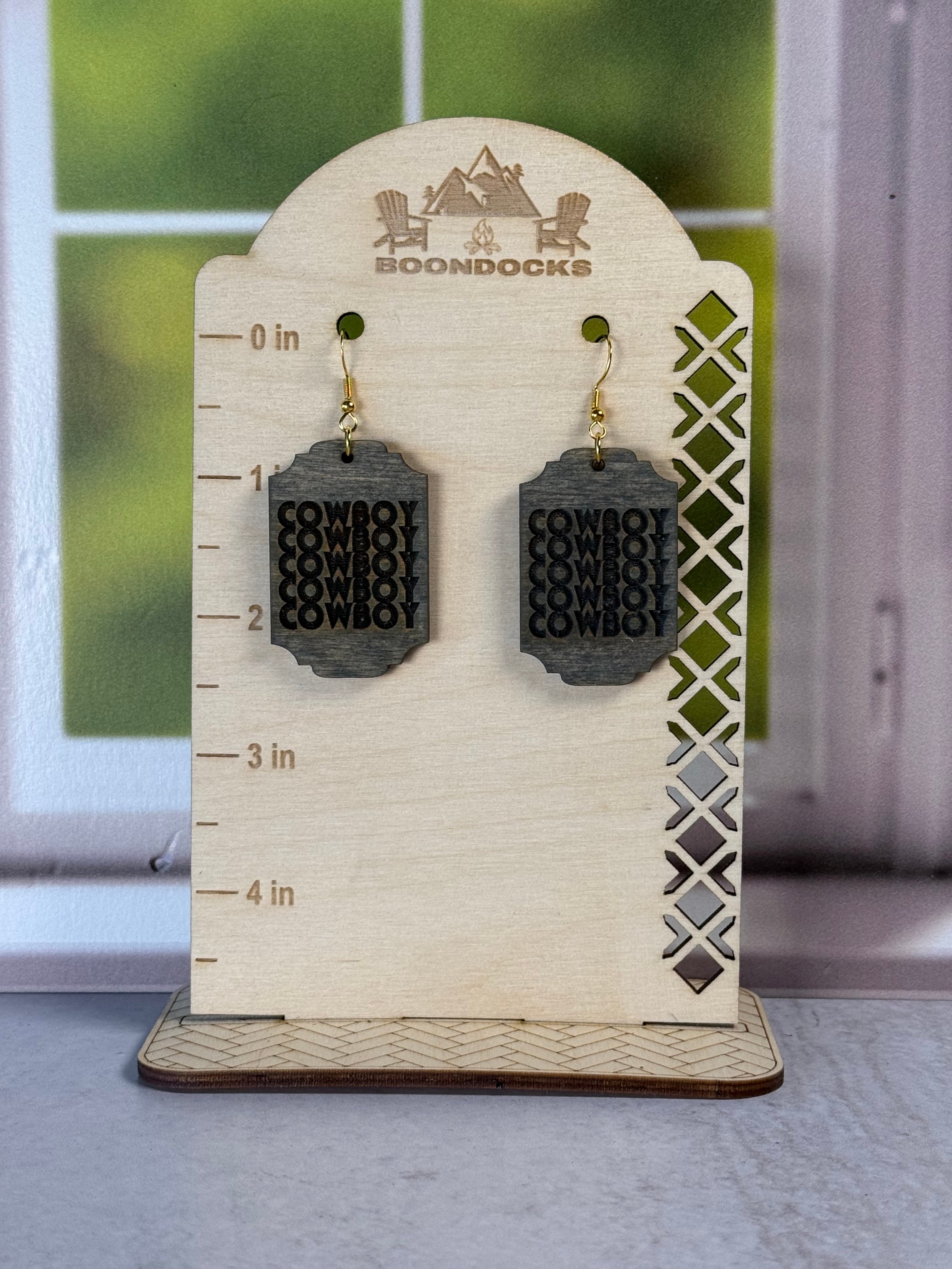 Cowboy Cowboy Cowboy dangle earrings