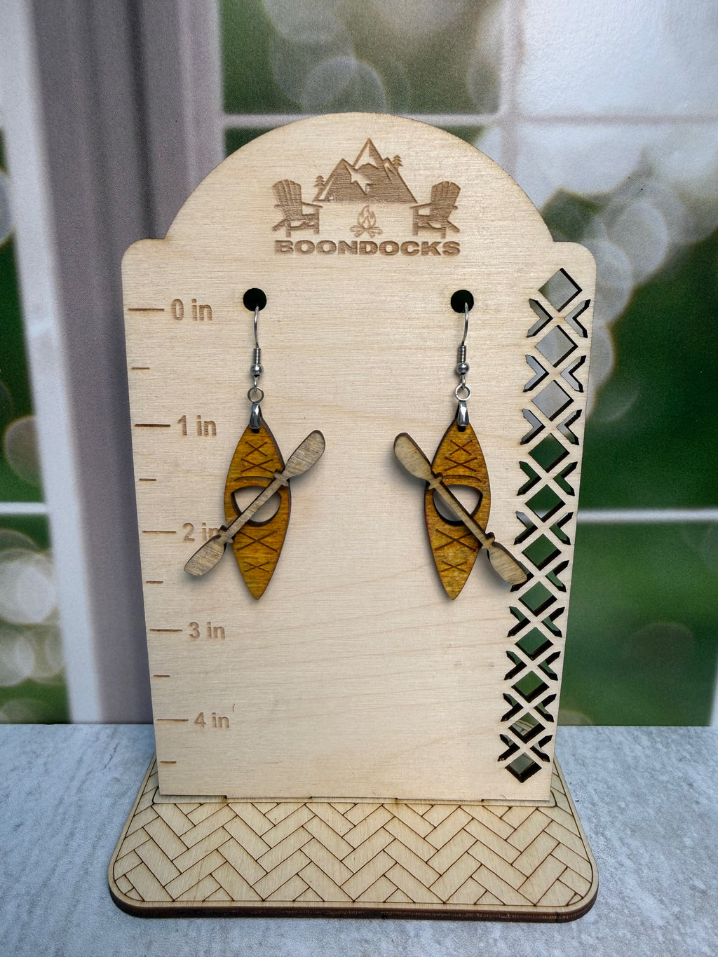 Handcrafted canoe dangle earrings — Boondocks LLC outdoor western jewelry
