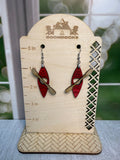 Handcrafted canoe dangle earrings — Boondocks LLC outdoor western jewelry