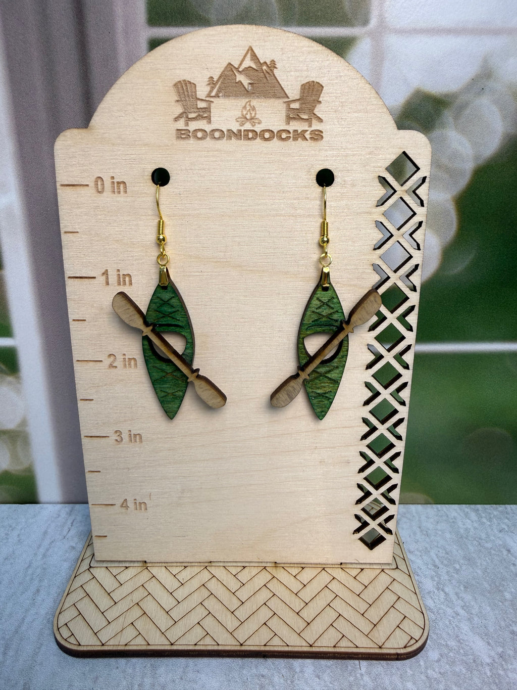 Handcrafted canoe dangle earrings — Boondocks LLC outdoor western jewelry
