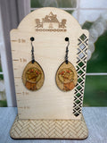Handcrafted cat with fishbowl dangle earrings — Boondocks LLC whimsical western jewelry