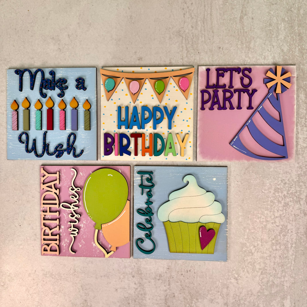 Happy Birthday Interchangeable Tile Collection:  Tiles $10/each