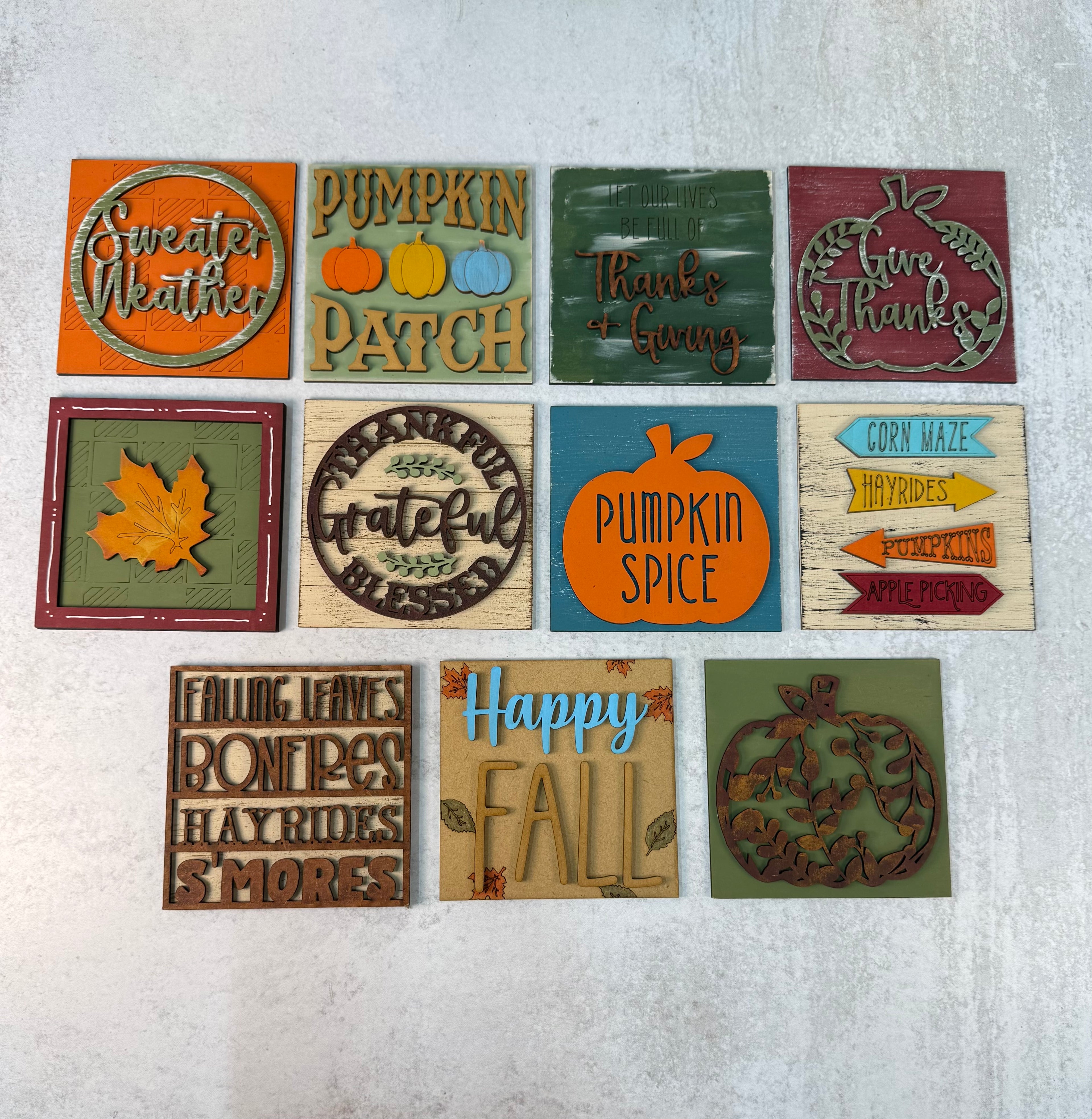 Fall Classic Interchangeable Tile Collection:  $10/each