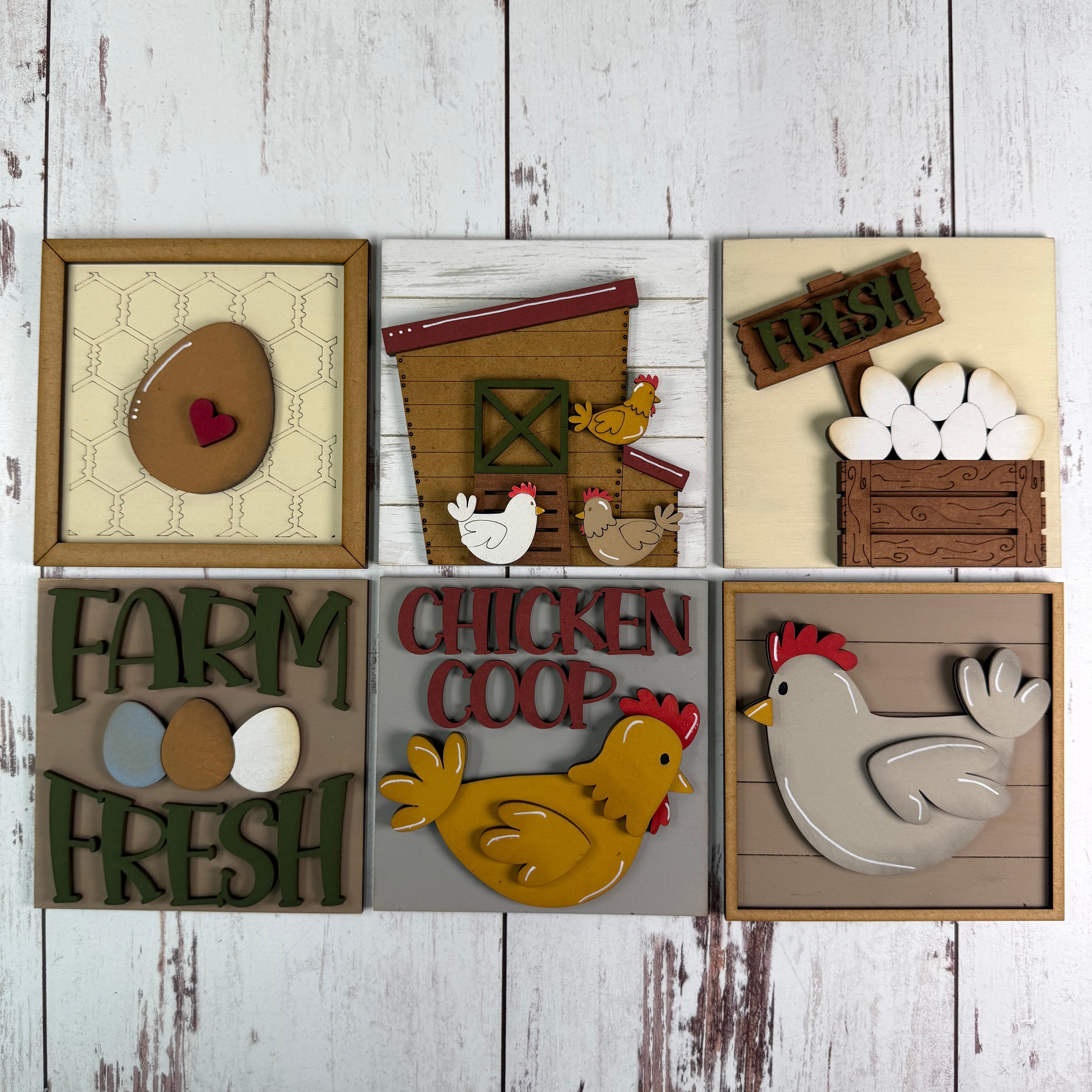Chicken Interchangeable Tile Collection:  $10/each