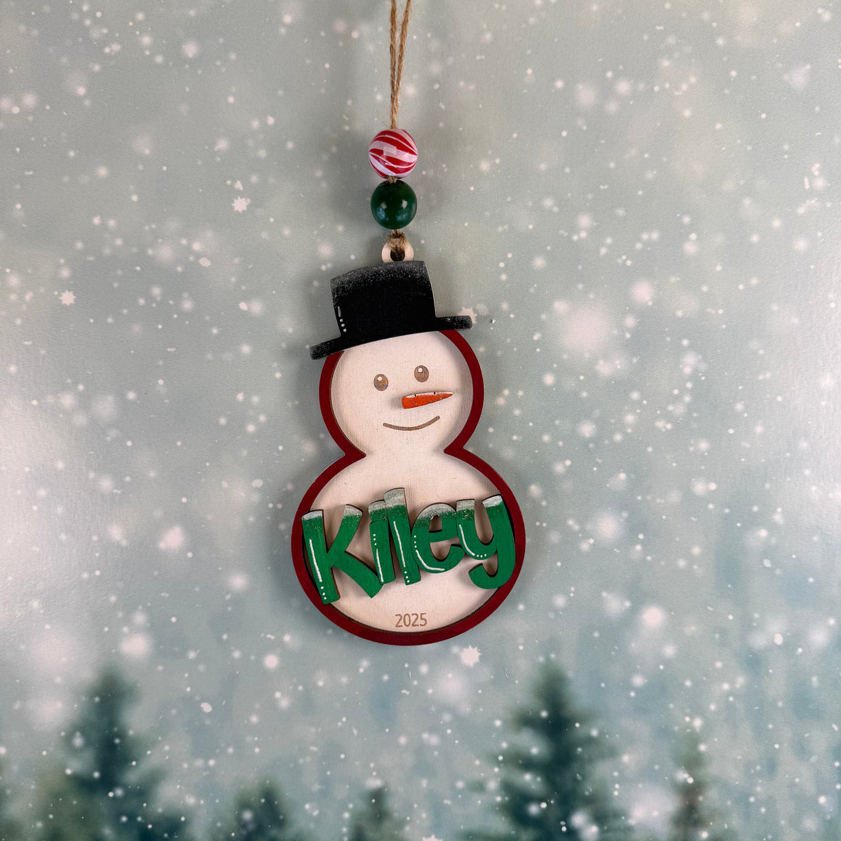 Personalized Snowman Ornament