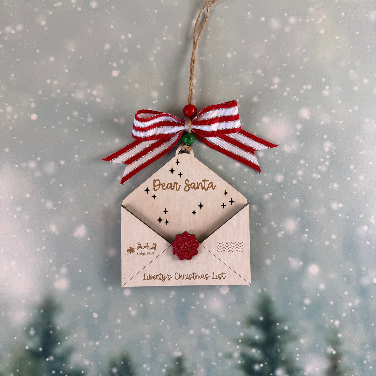 Personalized Santa Christmas List Ornament