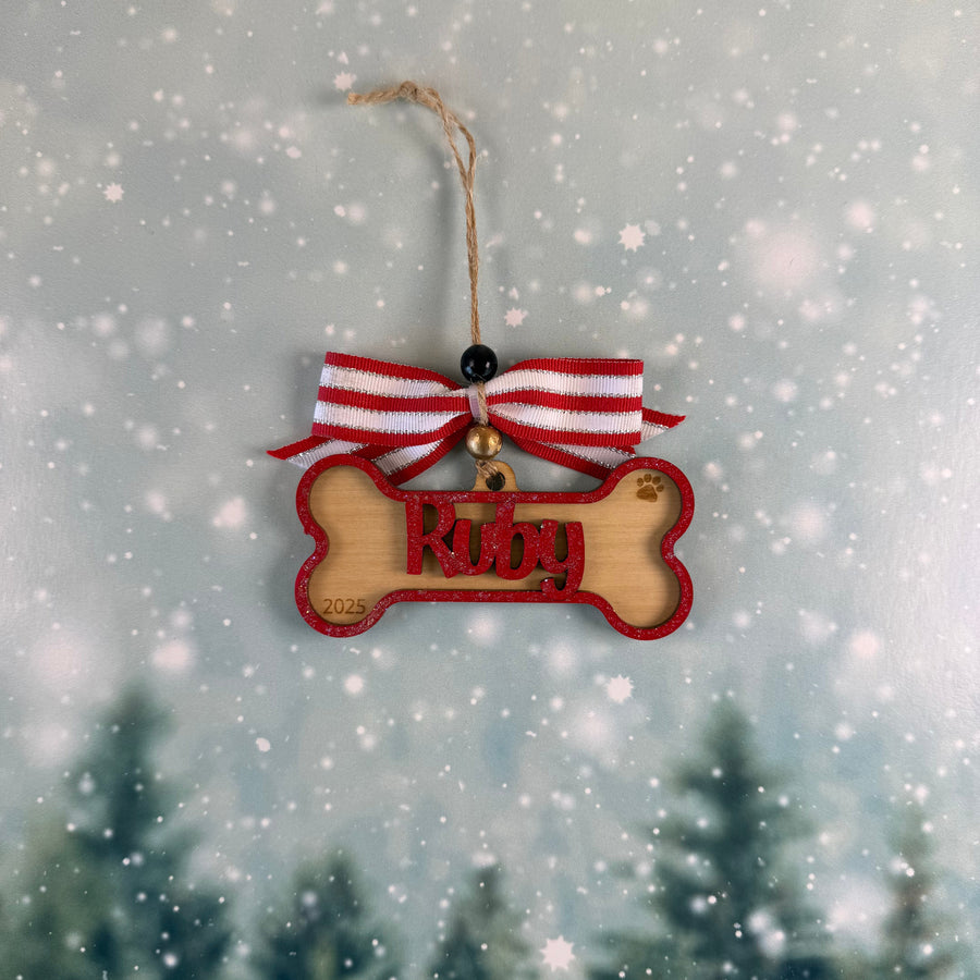 Personalized Dog Bone Ornament