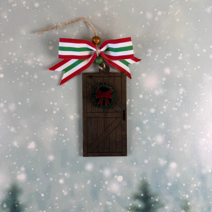 Door with Wreath Ornament