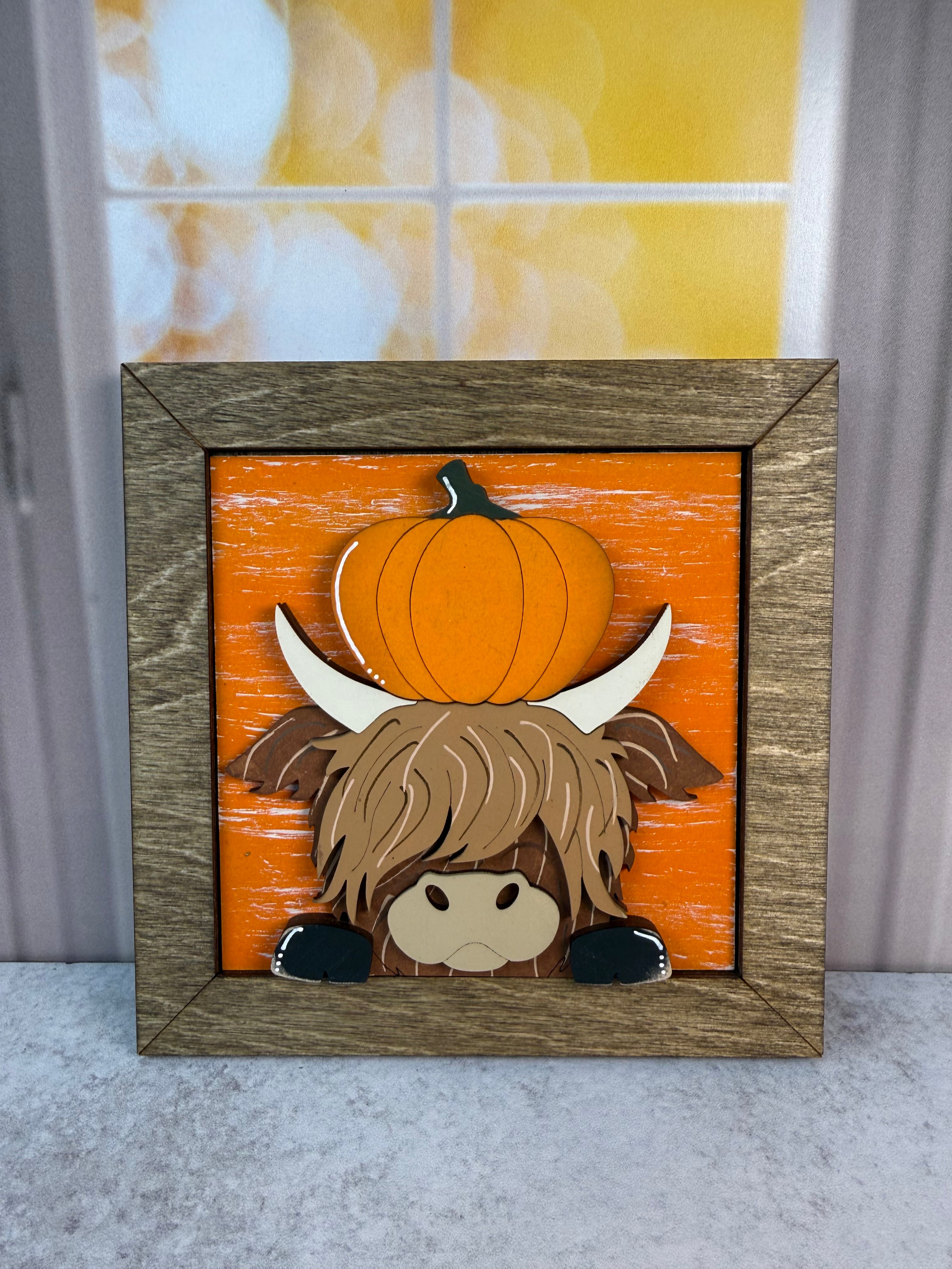 Highland Cow Fall Interchangeable Tile Collection:  $10/tile