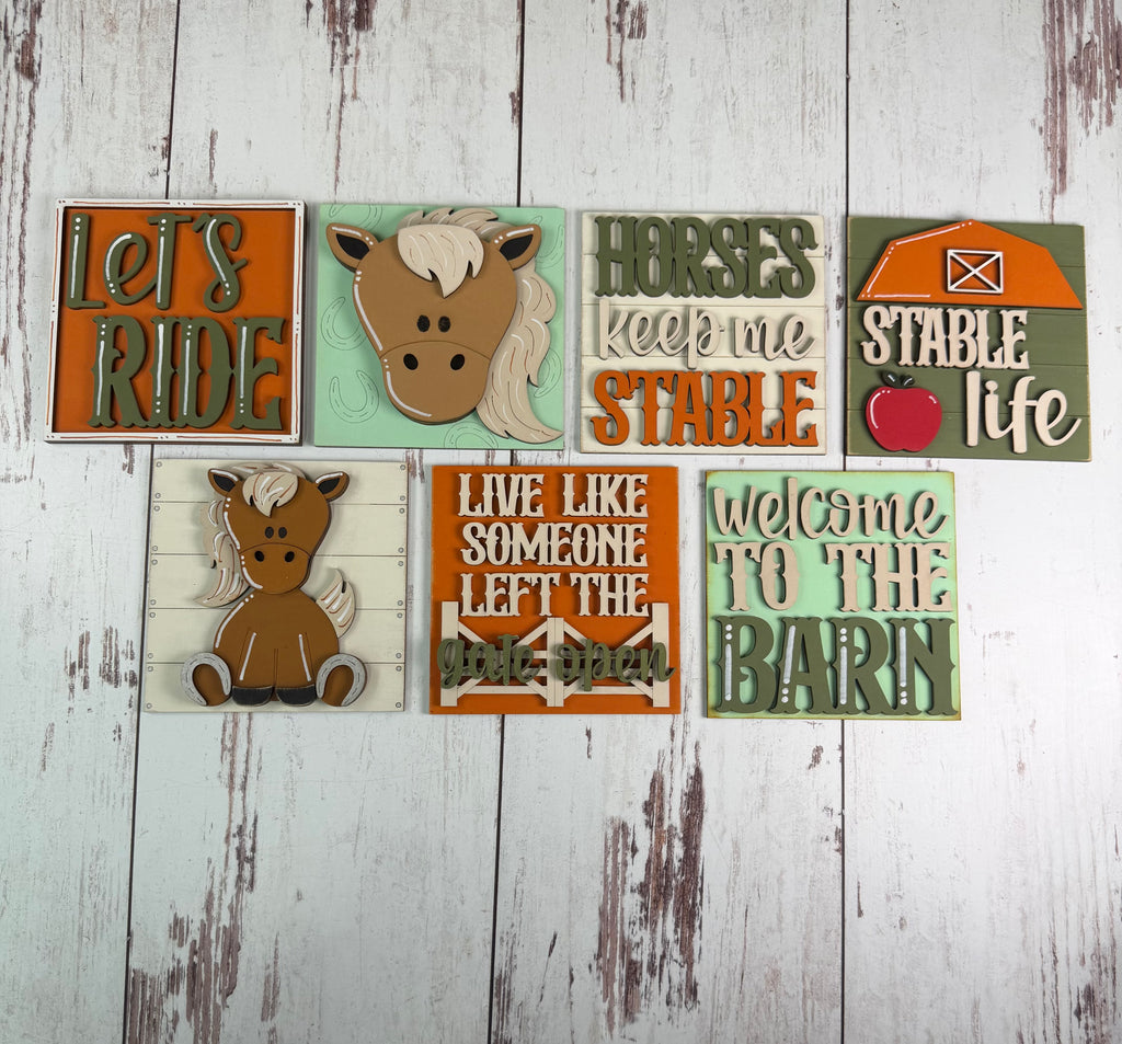 Horse Interchangeable Tile Collection:  $10/each