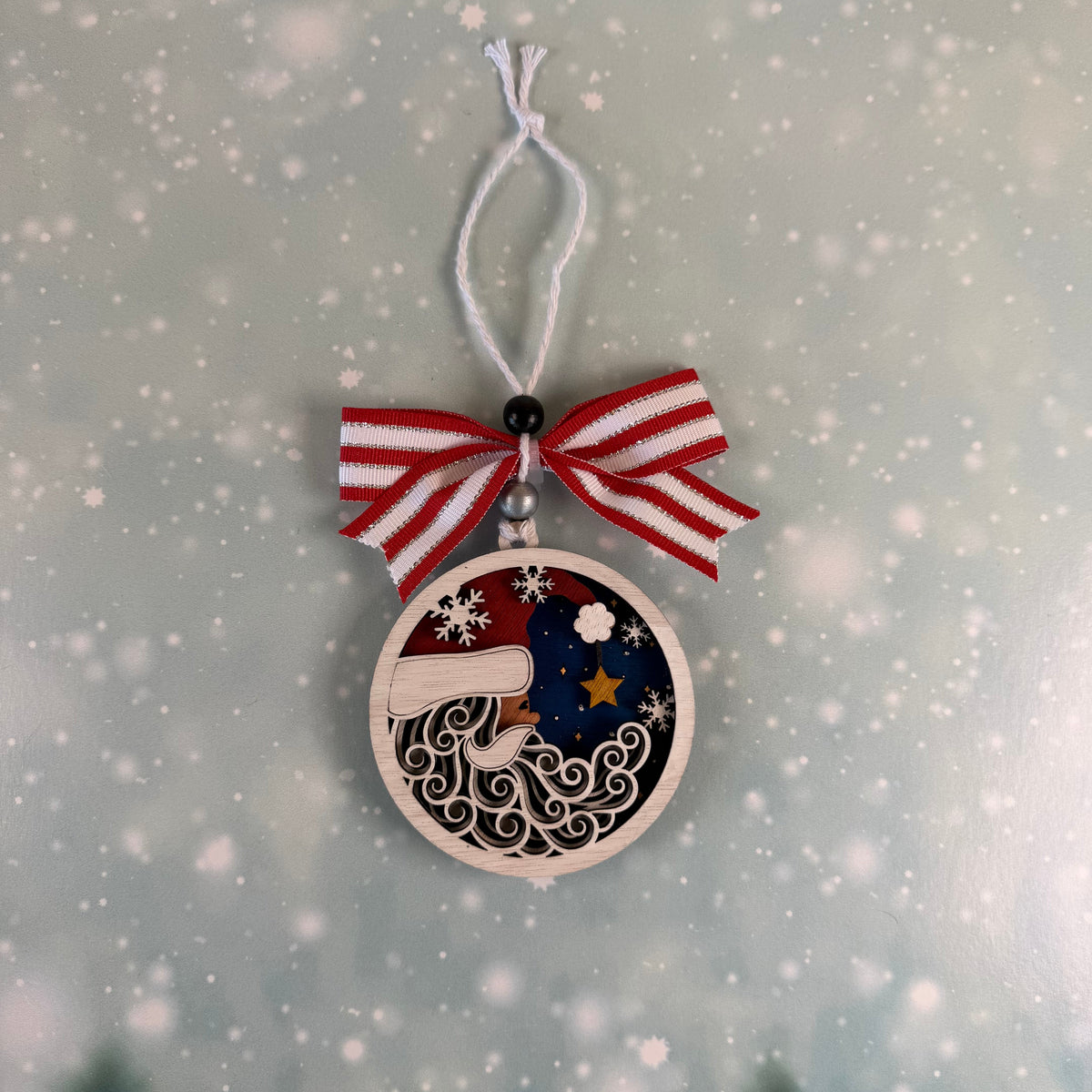 Santa Moon Ornament