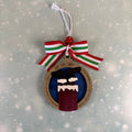 Up On the Rooftop Santa Ornament