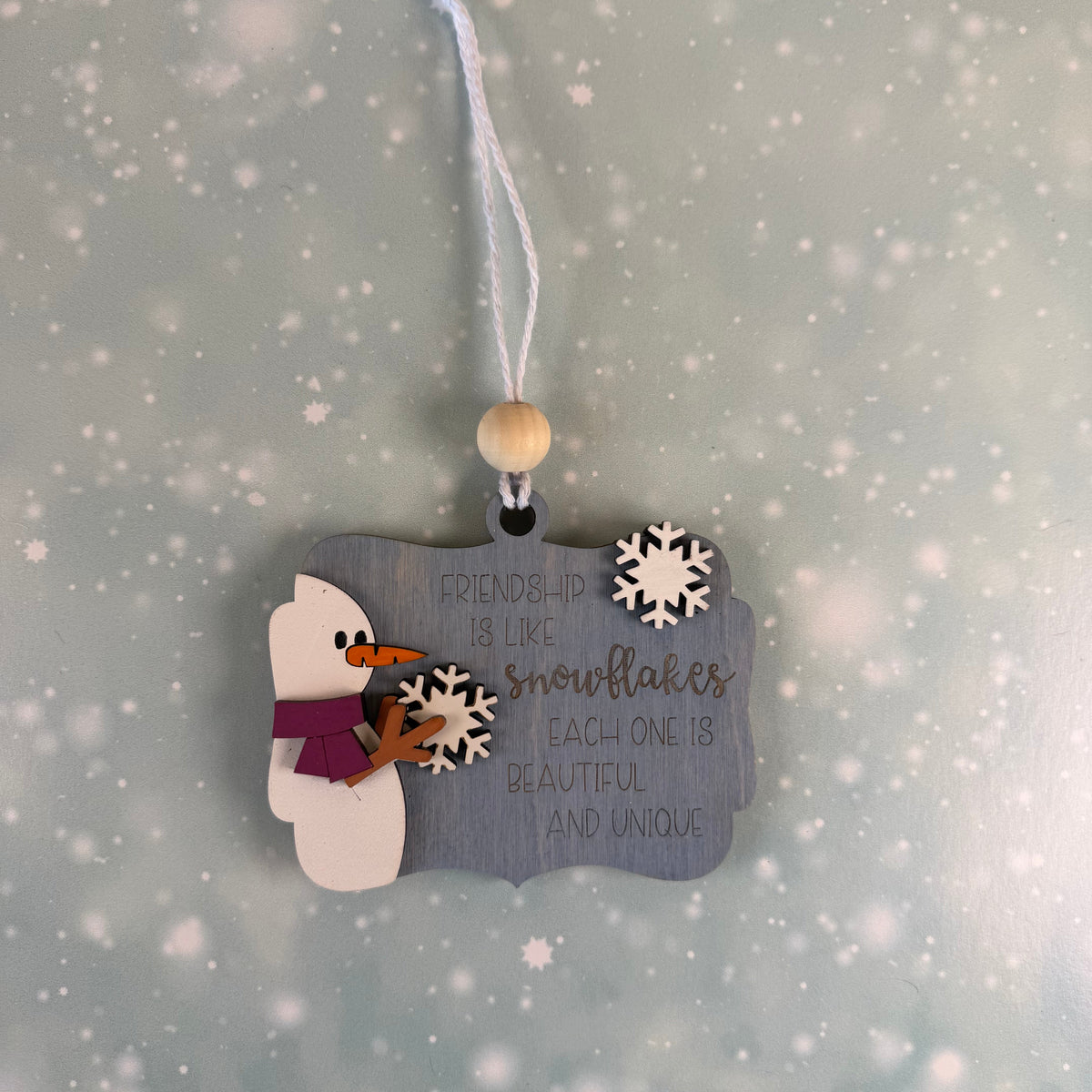 Friendship is Like Snowflakes Ornament