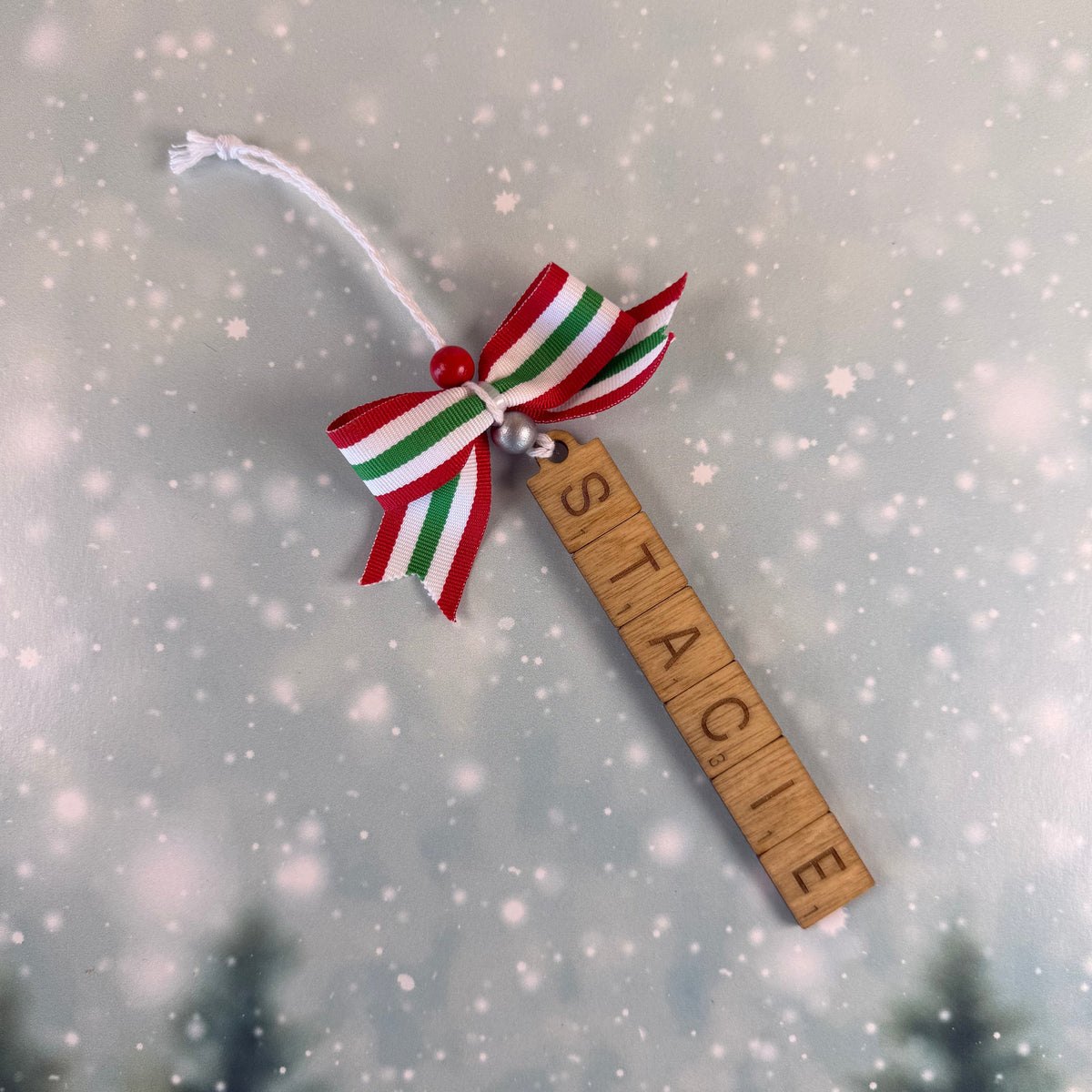 Personalized Tile Name Christmas Ornament