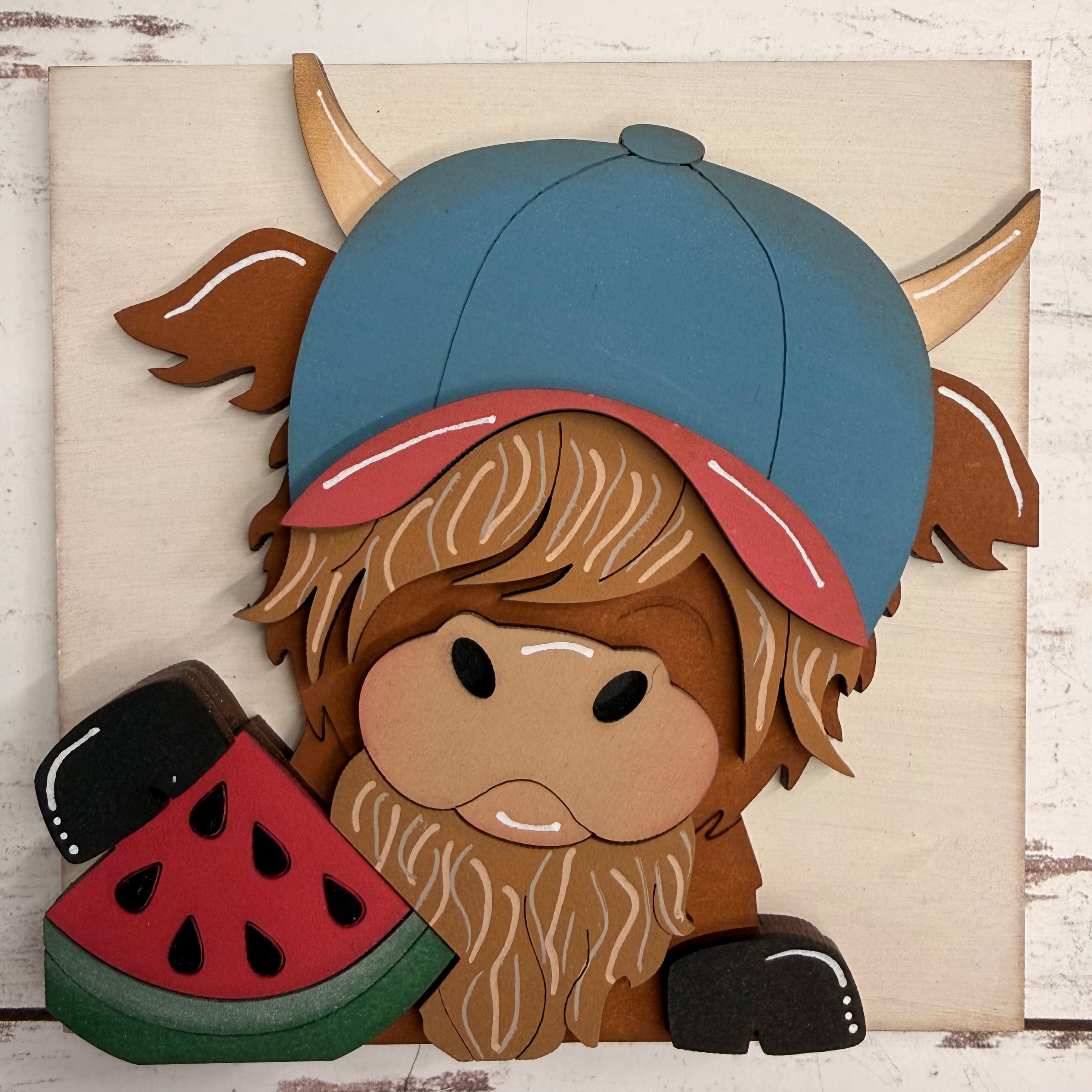 ☀️ Summer Highland Cow Interchangeable Tile Collection:  Single Tiles ($10/ea)