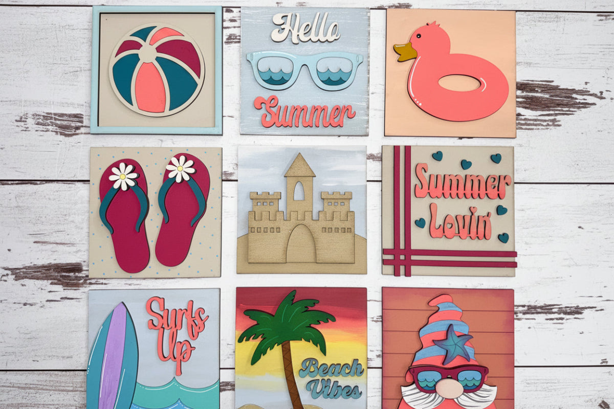 💕 Summer Lovin’ Interchangeable Tile Collection: Single Tiles ($10/ea)