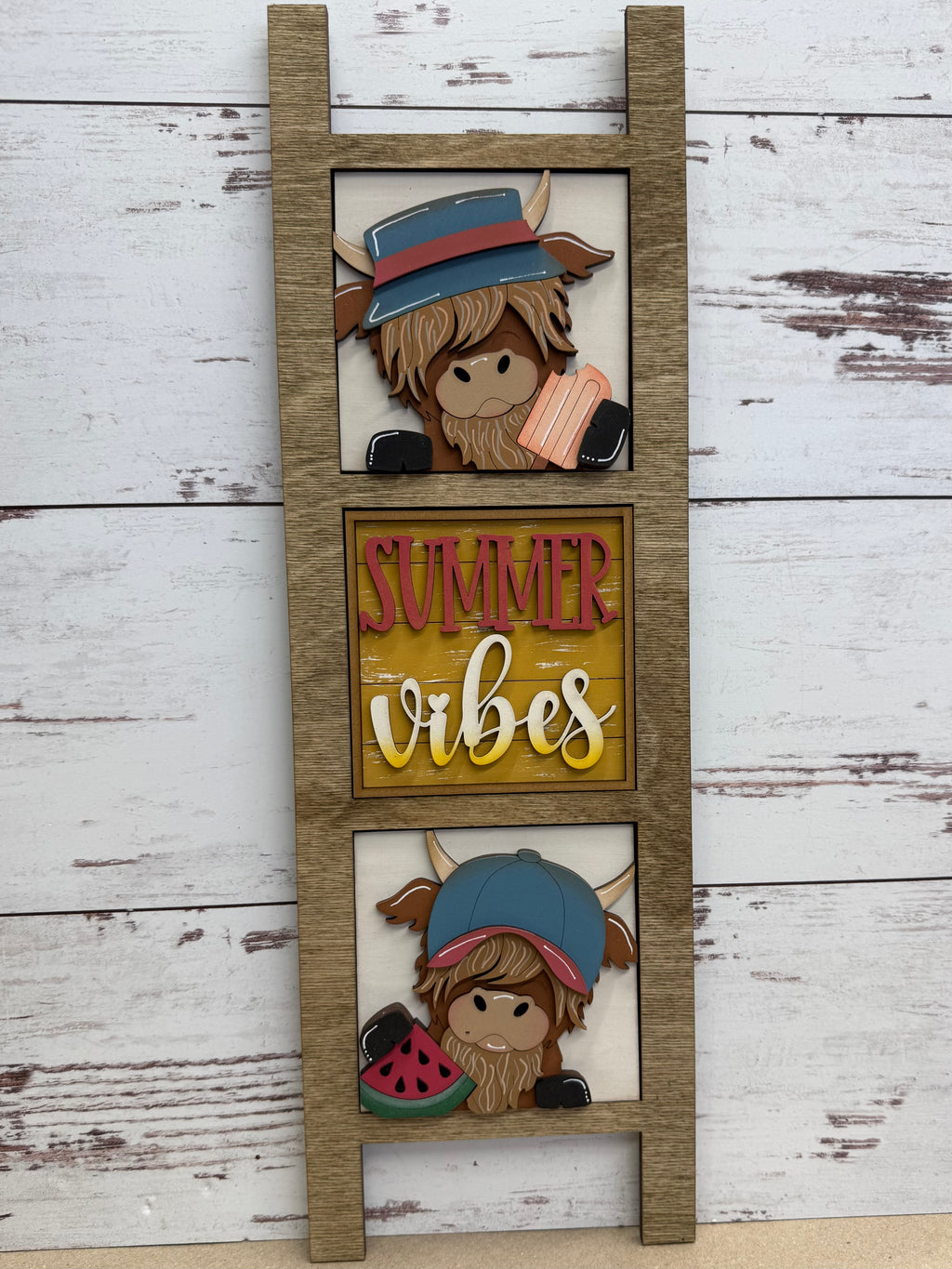 ☀️ Summer Highland Cow Interchangeable Tile Collection:  Single Tiles ($10/ea)