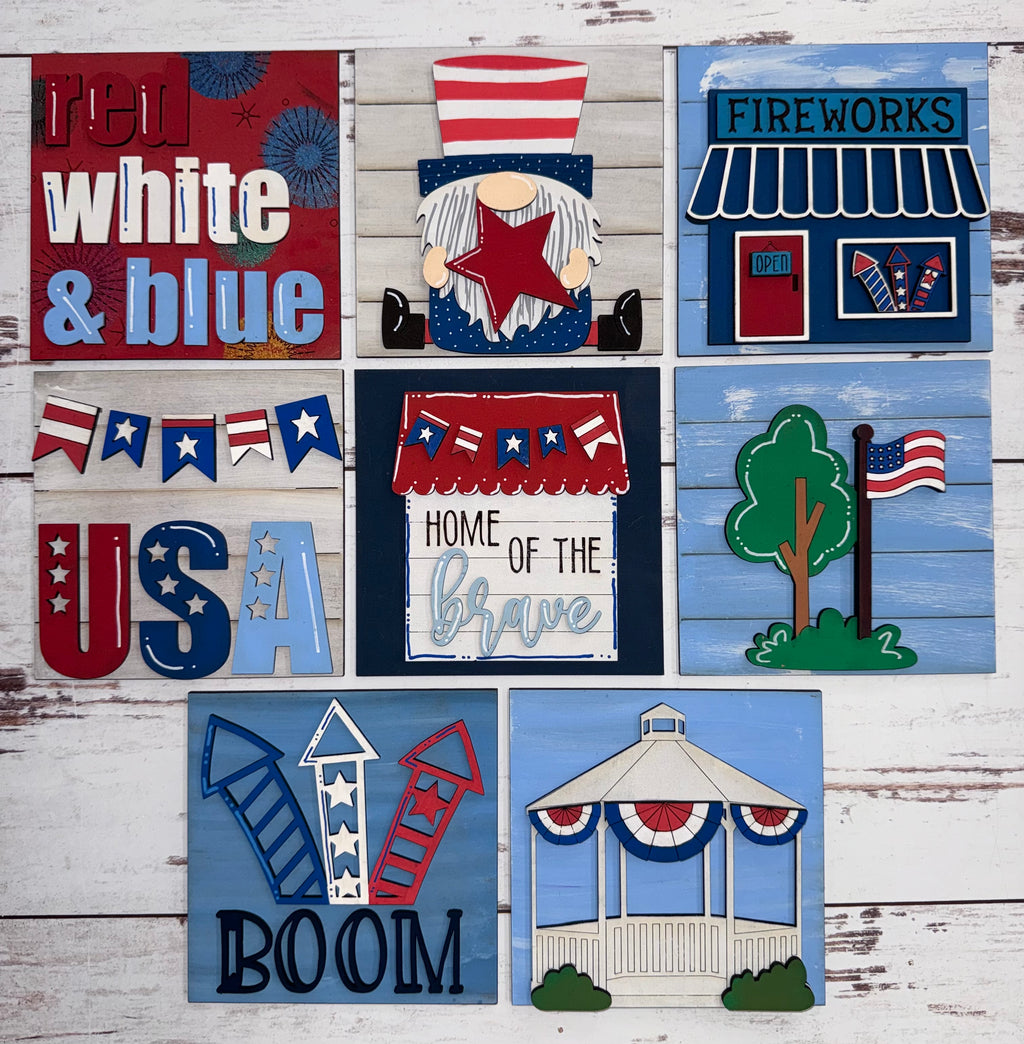 4th of July Classic Interchangeable Tile Collection (Single Tiles $10/each)