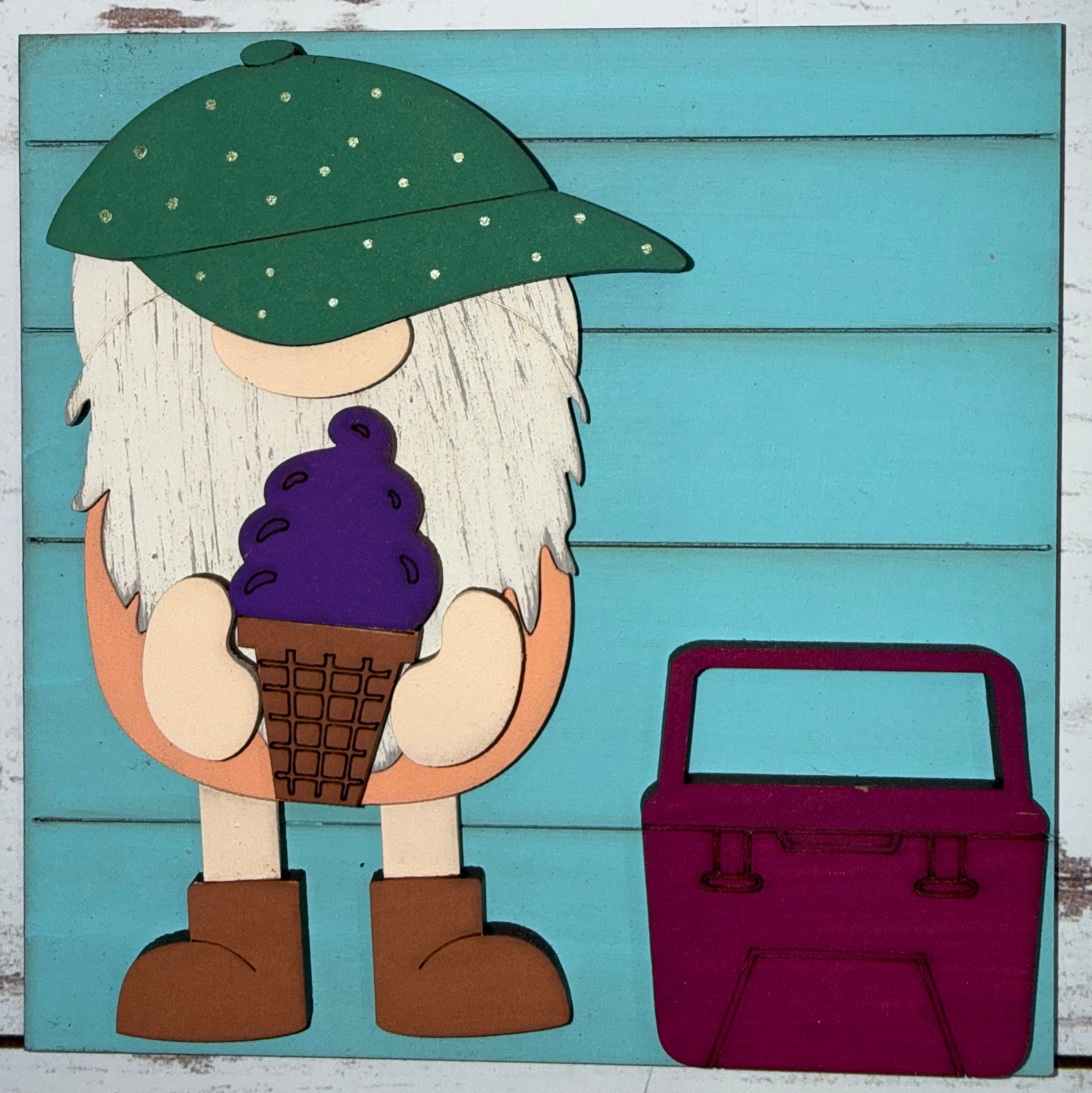 Summer Gnome Interchangeable Tile Collection:  (Individual Tiles $10/each)