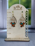 Ride 'Em Cowgirl Saddle teardrop dangle earrings